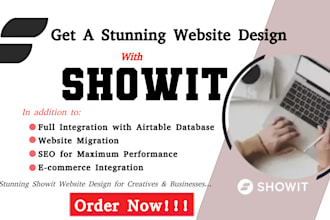 design a stunning and fully responsive showit website for your brand