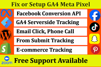 fix or setup meta pixel, ga4 ecommerce tracking server side tracking by GTM