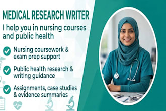 help in medical nursing courses, public health