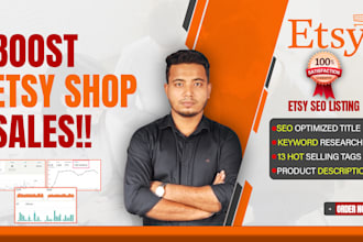 do etsy SEO to rank etsy product listings on the first page to boost sales