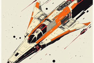 design a spaceship, sci fi illustration and sci fi art, game art for you