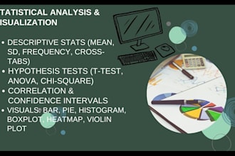 do statistical analysis and create graphs for research using r, spss, or excel