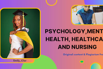 write content in mental health, psychology, healthcare and nursing