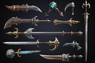 design your fantasy and dnd weapons