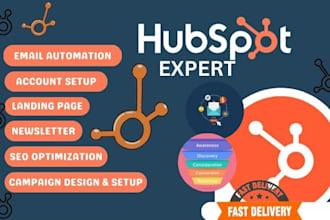 set up hubspot CRM email automation workflow SEO campaigns data entry
