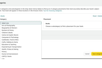define your amazon books keywords select category add extra kws in description