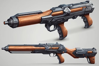 design creative concept art of weapons and items
