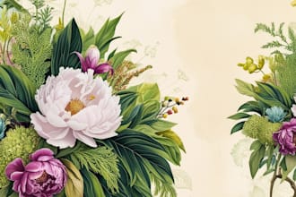 draw botanical illustration art for you