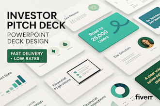 give investor pitch deck and PPT design fast and  affordable