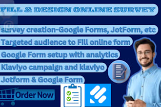 create and fill online survey with google form and jotform