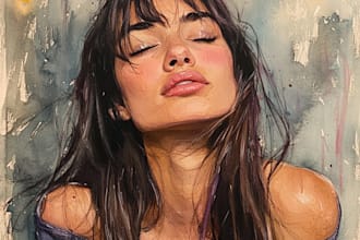 sketch your watercolour portraits, family portraits, and couple portraits
