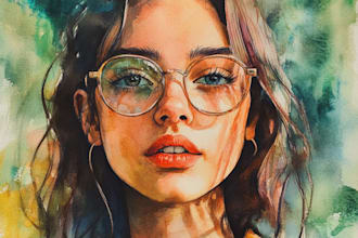create your own watercolour portraits, couple painting, and family painting