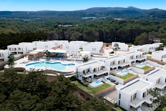 redesign estate model, exterior landscape, photorealistic rendering,residential