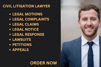 be your litigation attorney and help you write petitions, complaints, motions