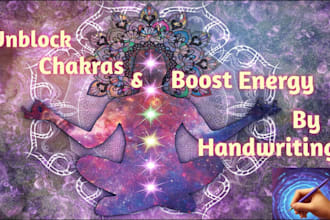 find spiritual chakra blocks and boost energy by handwriting