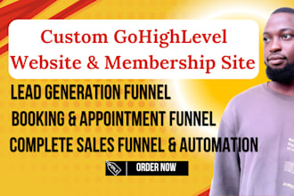 design go highlevel landing page ghl sales funnel and website