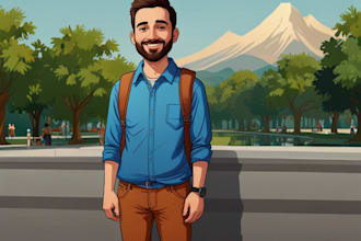 create cartoon illustration character or avatar