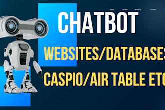 create chatbot for your site,caspio,database app real time data,knowledge base