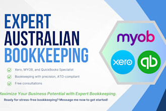 do expert australian bookkeeping in xero, myob, quickbooks