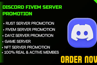 promote discord server discord mass dm fivem promo rust server game server dayz