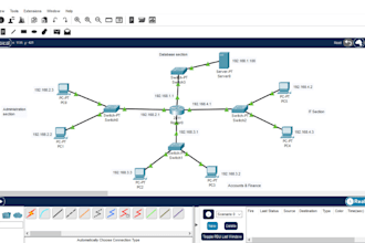 design and configure topology routing in cisco packet tracer