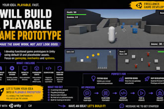 make unity 3d or 2d game protoype for you
