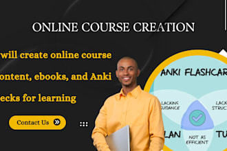create course content, ebooks, and anki flashcards for your online course