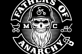 create looking motorcycle club logo