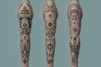 draw minimalist tattoo design in may style