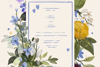 design wedding invitations with customized illustrations