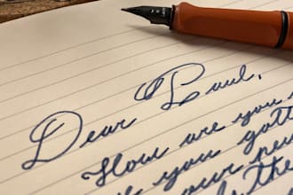 handwrite and mail your love letter in cursive font