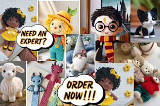 write detailed crochet patterns for amigurumi toys esty with pictures and charts