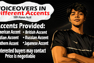provide voice overs in various accents