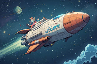 make your design spaceship, sci fi illustration