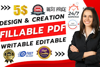 design, creation editable develop fillable pdf form on acrobat
