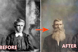 restore, edit, colorize your old photos, upscale low resolution images