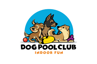 design dog pool club logo