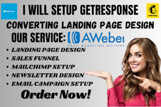 create email campaign  using mailerlite or aweber getresponse mailchimp