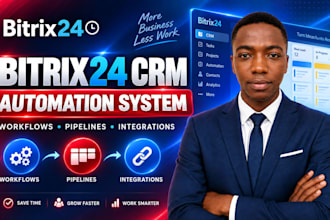setup bitrix24 CRM, workflow automation, sales pipeline and integrations