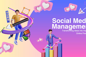 be your social media manager, content, post, creator, marketing, HR, VA