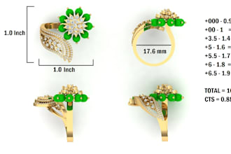 do 3d jewelry design, molding ready jewelry cad