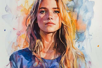 create your family picture, couple paintings, and watercolor portrait