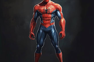 desing you as a superhero cartoon character