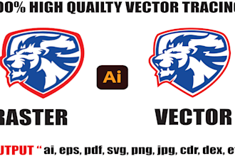 do vector tracing, vectorize image logo in adobe illustrator