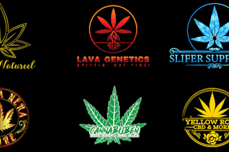 do unique minimalist cbd, hemp, cannabis, weed, marijuana logo design