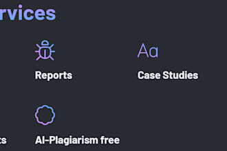 do plagiarism free assignments, reports, summaries, srs, erd