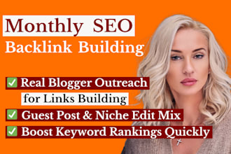 build premium niche SEO backlinks through blogger outreach