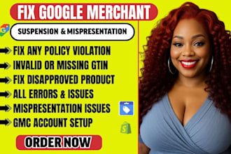 setup, reactive fix google merchant suspension or misrepresentation