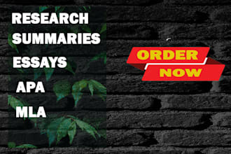 do quality apa, mla, essays, research and summary writing