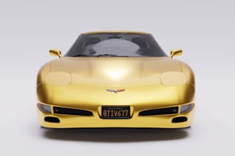 fix 3d realistic car render, front fender, wide car body car part kits,3d bumper